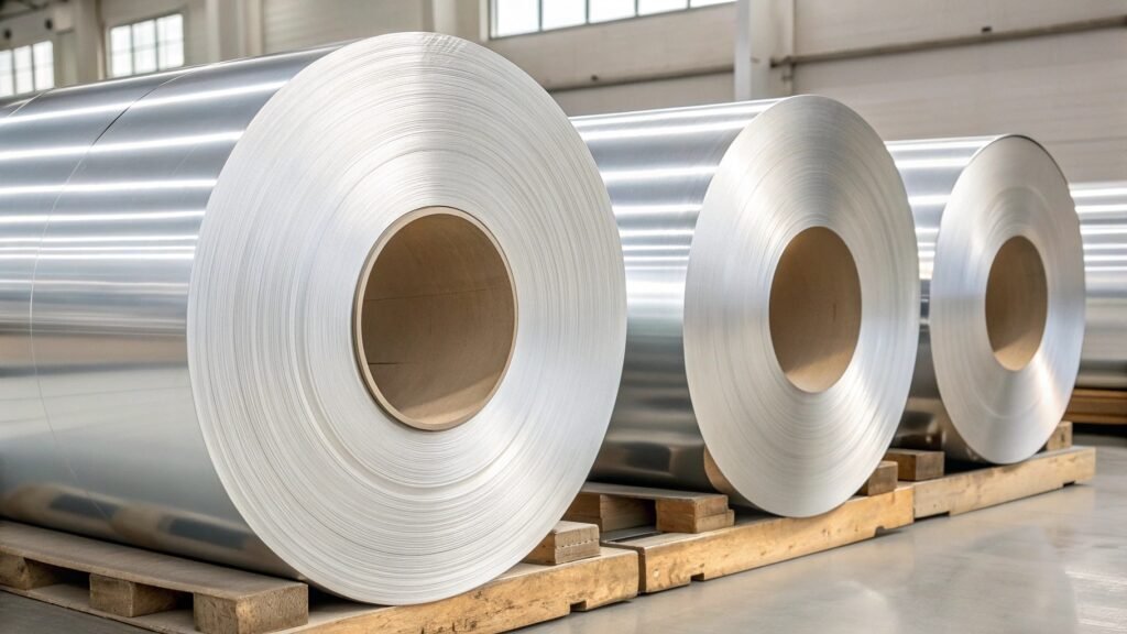 A diagram showing a cross-section of aluminum with a protective oxide layer highlighted. Arrows indicate reactions with strong acid and strong base, but not with neutral water.